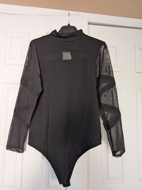 Nightfall By torrid Black Mesh Sleeve Bodysuit